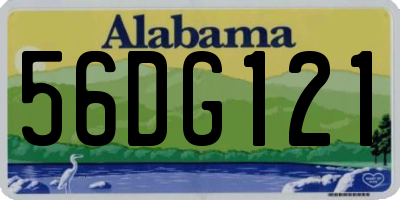 AL license plate 56DG121