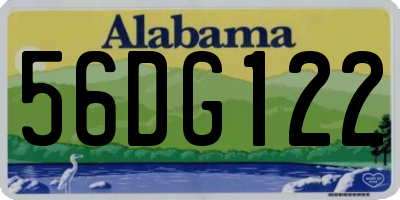 AL license plate 56DG122