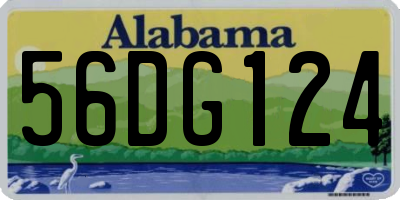 AL license plate 56DG124