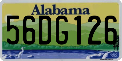 AL license plate 56DG126