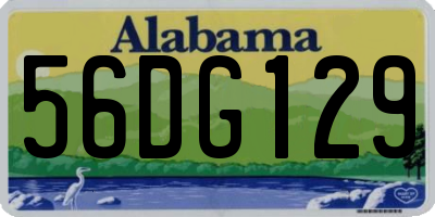 AL license plate 56DG129
