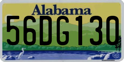 AL license plate 56DG130