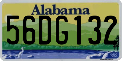 AL license plate 56DG132