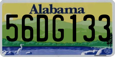 AL license plate 56DG133