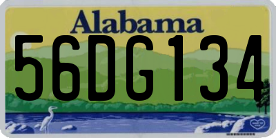 AL license plate 56DG134