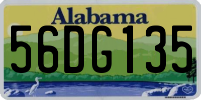 AL license plate 56DG135