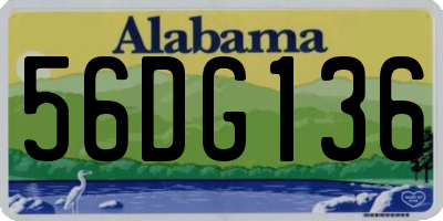 AL license plate 56DG136