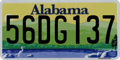 AL license plate 56DG137