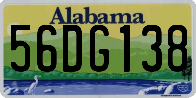 AL license plate 56DG138