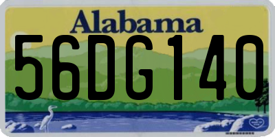 AL license plate 56DG140