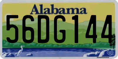 AL license plate 56DG144