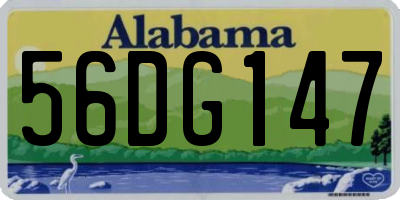 AL license plate 56DG147