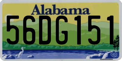 AL license plate 56DG151