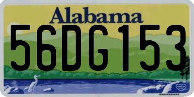 AL license plate 56DG153