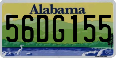 AL license plate 56DG155