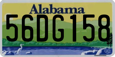 AL license plate 56DG158