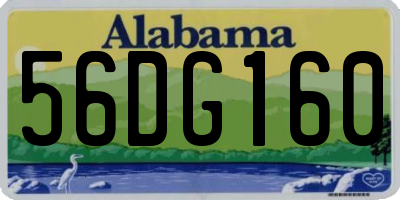AL license plate 56DG160