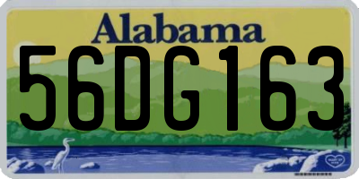 AL license plate 56DG163