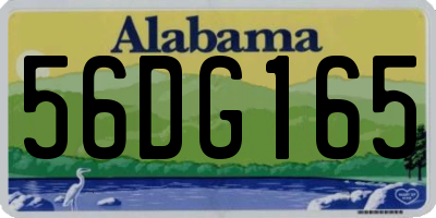 AL license plate 56DG165