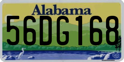 AL license plate 56DG168