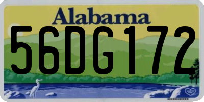 AL license plate 56DG172