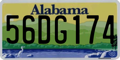 AL license plate 56DG174