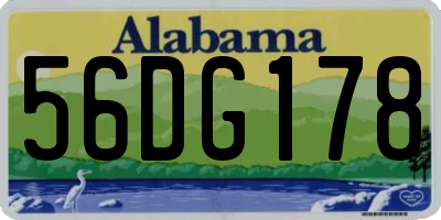 AL license plate 56DG178