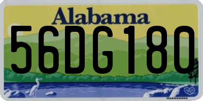 AL license plate 56DG180