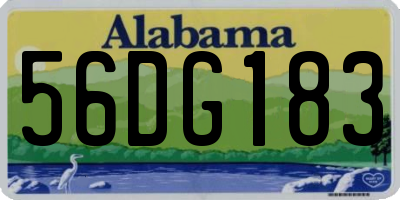AL license plate 56DG183