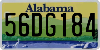 AL license plate 56DG184