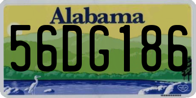 AL license plate 56DG186