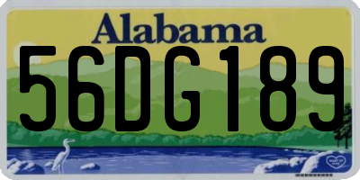 AL license plate 56DG189
