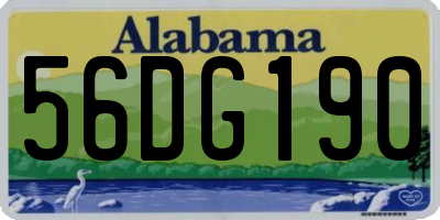 AL license plate 56DG190