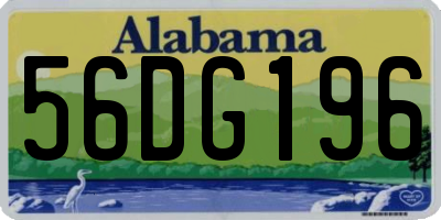 AL license plate 56DG196