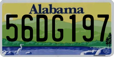 AL license plate 56DG197