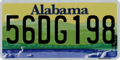 AL license plate 56DG198