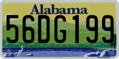 AL license plate 56DG199