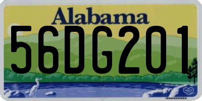 AL license plate 56DG201