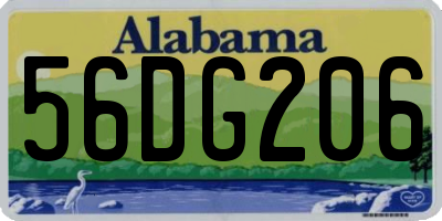 AL license plate 56DG206