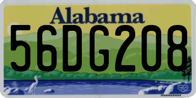AL license plate 56DG208