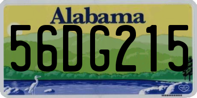 AL license plate 56DG215