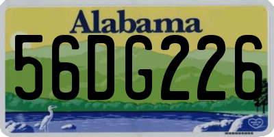 AL license plate 56DG226
