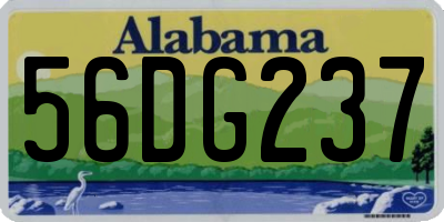 AL license plate 56DG237