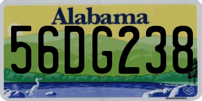 AL license plate 56DG238