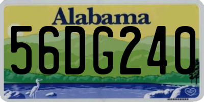 AL license plate 56DG240