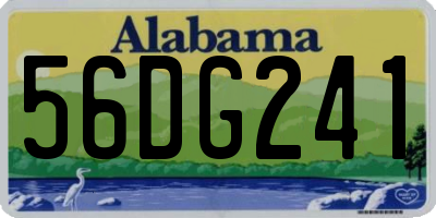 AL license plate 56DG241