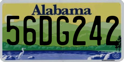 AL license plate 56DG242