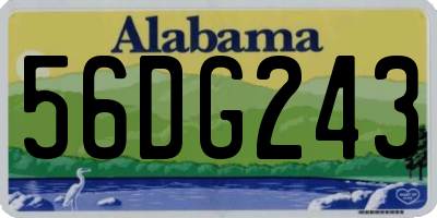 AL license plate 56DG243