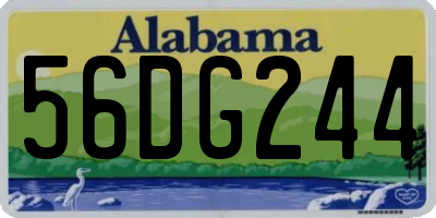 AL license plate 56DG244