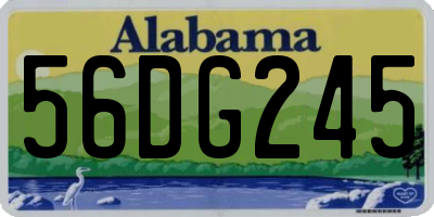 AL license plate 56DG245
